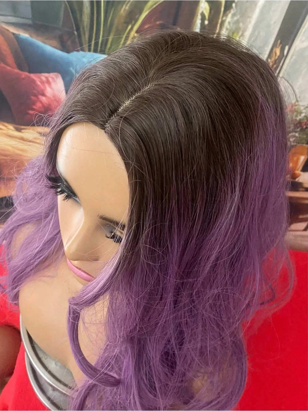 CLEARANCE Purple Long rooted Wig